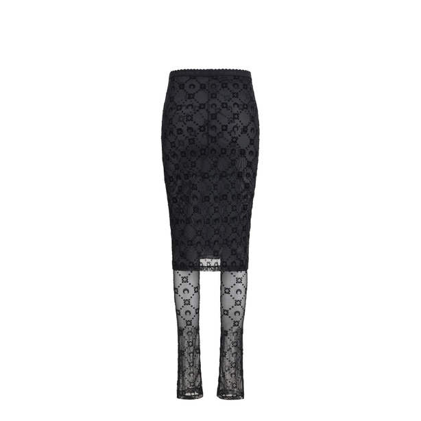 Moonogram Mesh Flock Pant Skirt
