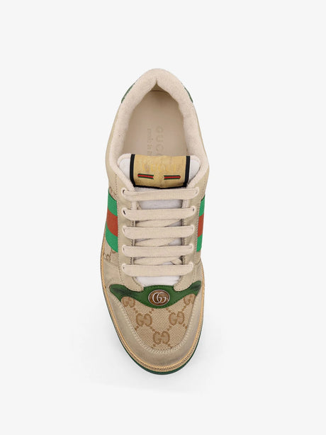 Gucci Screener GG low-top vintage leather sneakers - Newsadumivigrn