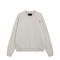Talc-Colored Cotton Fleece Sweatshirt