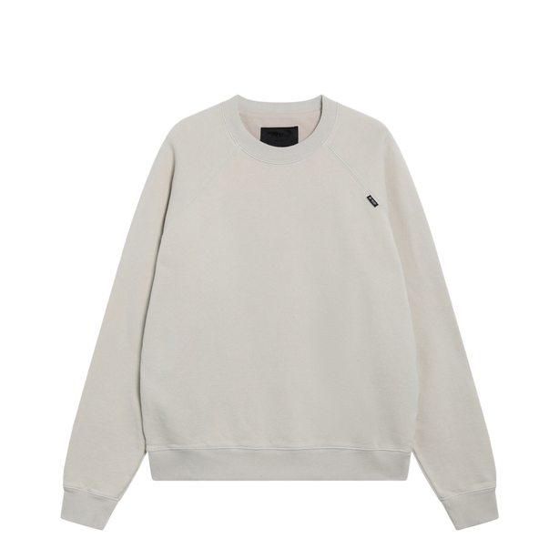 Talc-Colored Cotton Fleece Sweatshirt