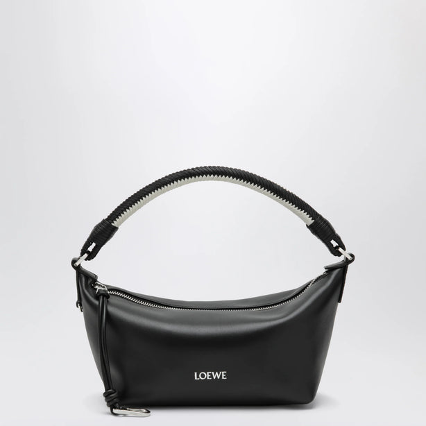 Cala Mini Bag in Soft Nappa Lambskin Black and White