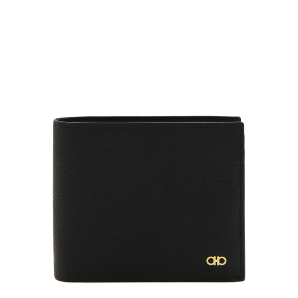 Gancini Micro Gancini Calf Leather Bifold Wallet - Nero