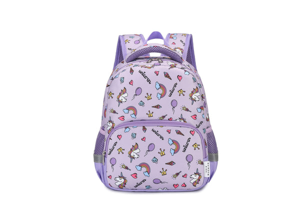 Raindew Kids Unicorn Toddler School Backpack  Comfortable sponge handle. Double YKK zipper,  Side pockets, ater-repellent fabric