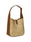 Saint Laurent Le 5 À 7 Small Raffia Calfskin Hobo Bag - Pale Brown and Brick