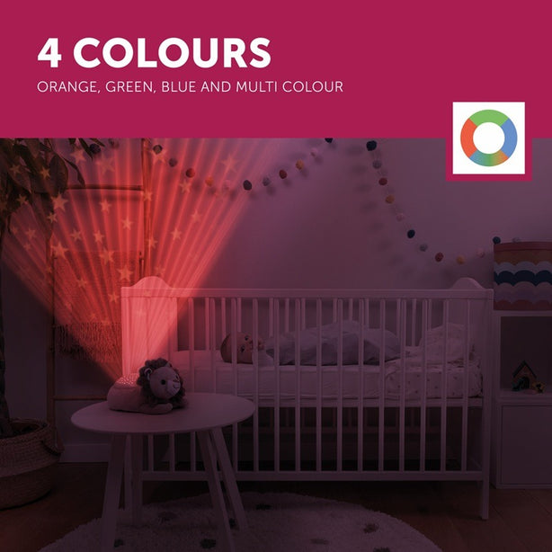 Zazu Leo the Lion, Star Projector Nightlight with Soothing Melodies