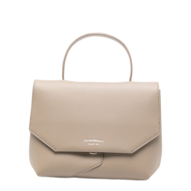 Leather Handbag - Beige