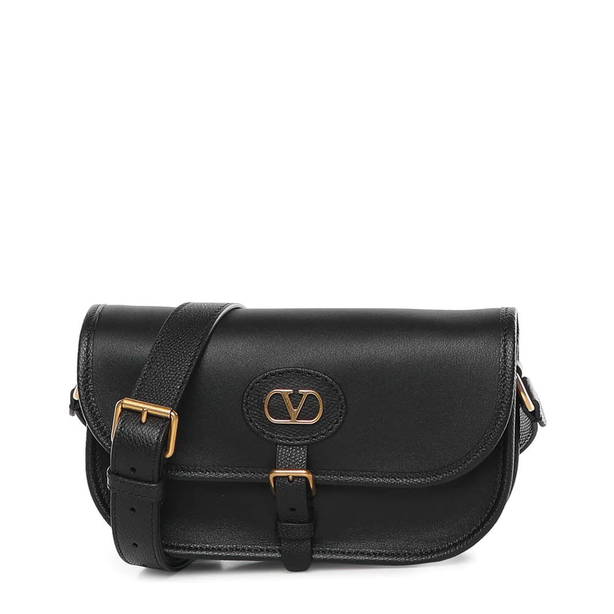 Antibes Small Calfskin Shoulder Bag - Black