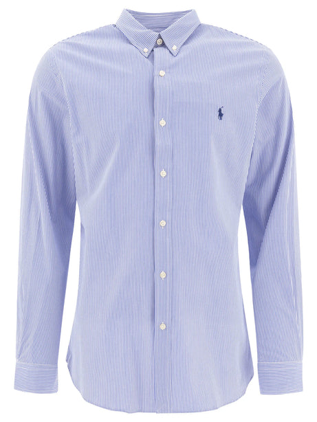 Polo Ralph Lauren Casual slim-fit stretch shirt with logo - Light Blue