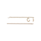 Gold-Tone Interlocking Chain Design Lettered Detailing Adjustable Length Clasp Fastening
