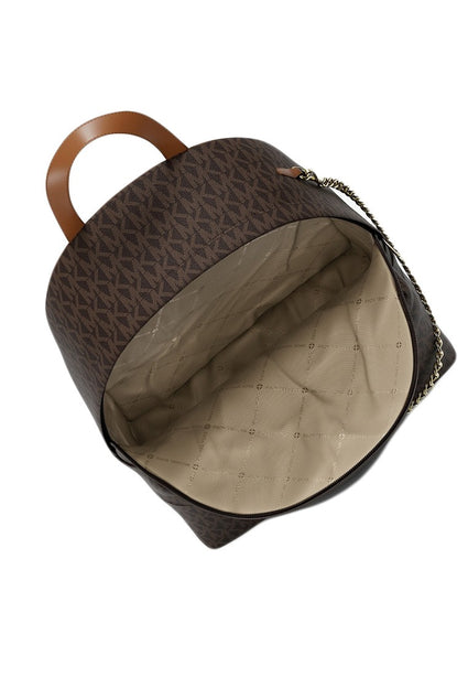 Michael Kors Slater Medium Signature Logo Backpack - Brown