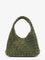 Bottega Veneta Campana Intrecciato suede shoulder bag - Green Tweed-M Brass