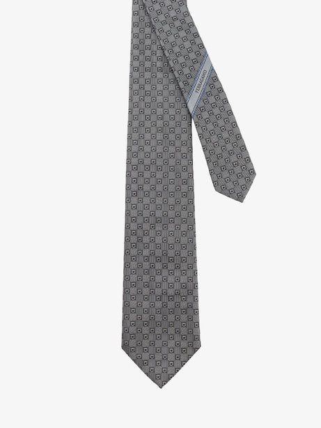 Ferragamo Cannes silk tie - Grigio