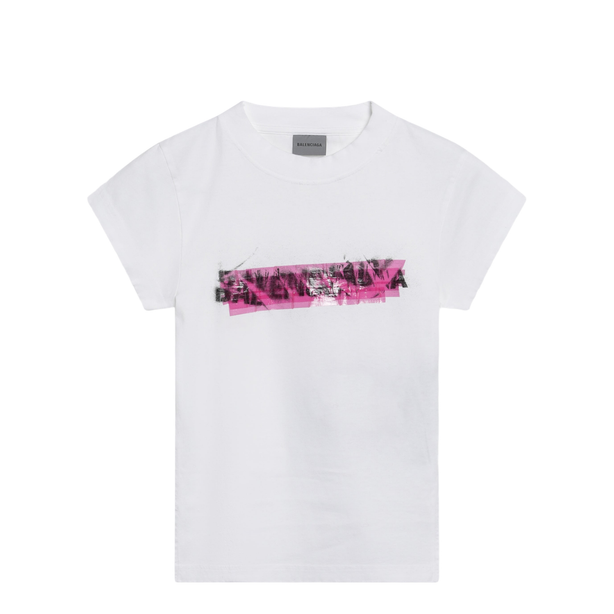 Spray Chopped Back T-Shirt White