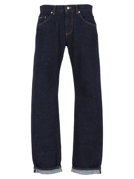Dolce & Gabbana Jeans With Embroidery - Blue