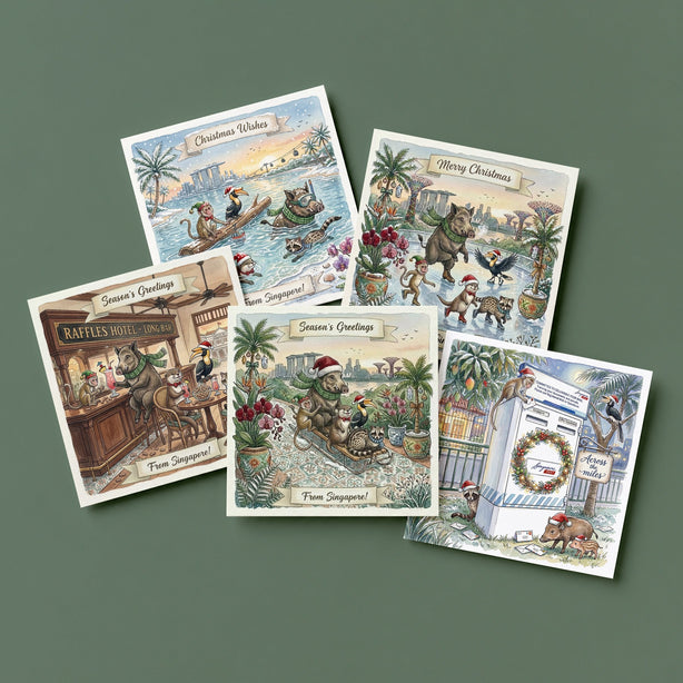 Christmas Singapore Animals - Xmas Card Box Set