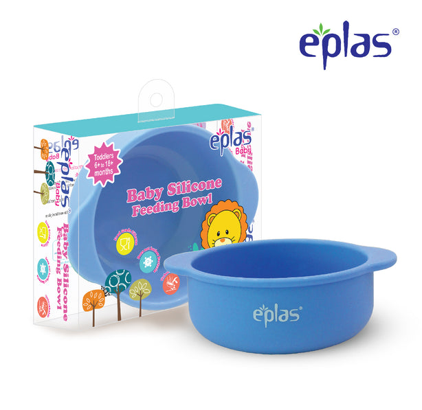 Eplas Baby Silicone Feeding Bowl (Blue)
