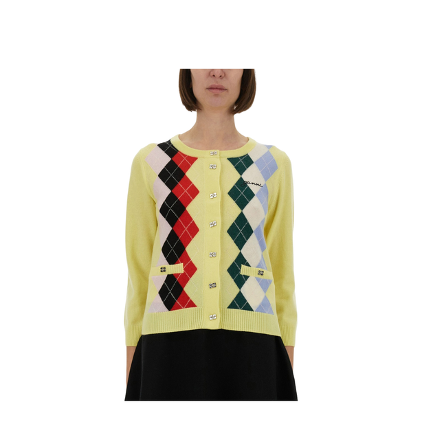 Jacquard Cashmere Cardigan