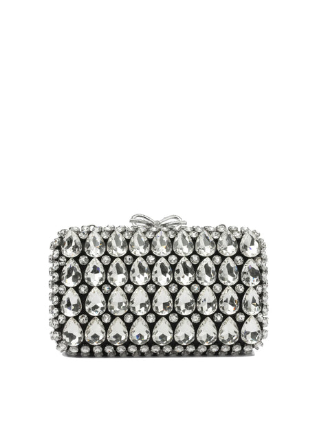 Self-Portrait Clutch with crystals - Black