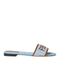 Sunshine Slides In Light Blue Denim-Effect Ff Jacquard