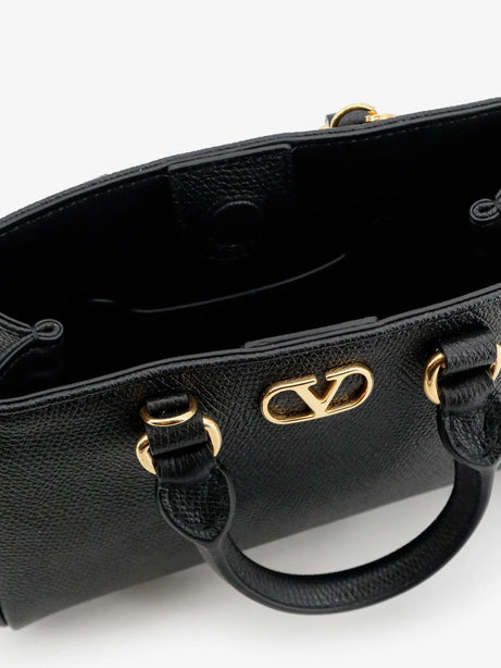 Valentino Garavani VLogo Signature Mini Leather Handbag - Nero
