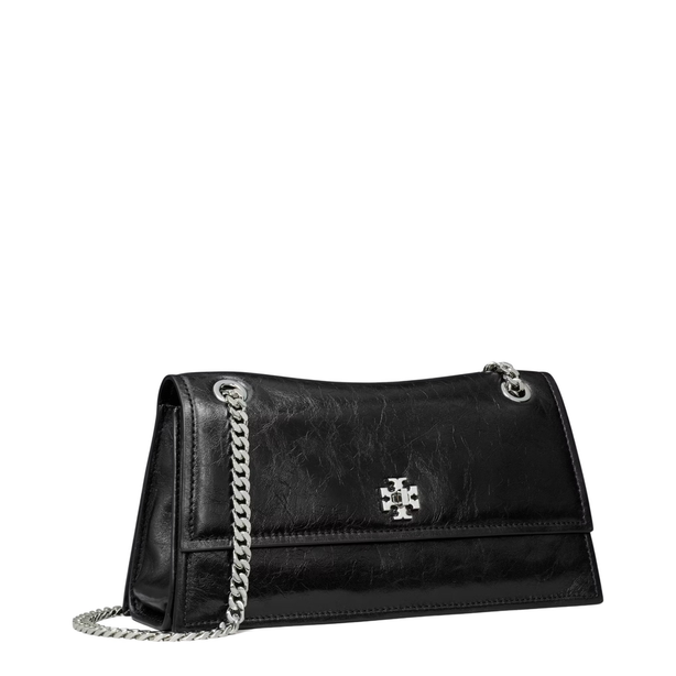 Kira Turnlock Napa Leather Shoulder Bag - Black