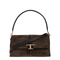 T Timeless Suede Leather Shoulder Bag - Brown