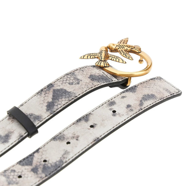 PINKO Love Birds leather belt