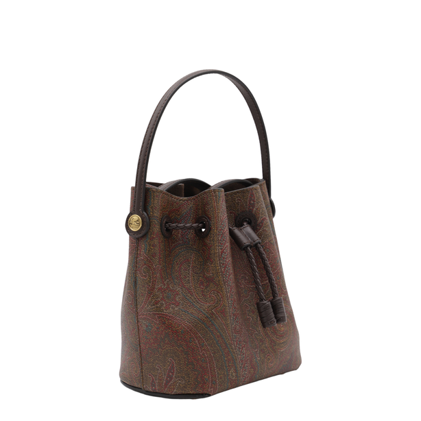 Mini Arnica Calfskin Bucket Bag - Brown