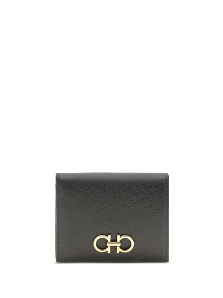 Ferragamo Gancini calfskin Wallet - Black