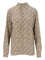 Balenciaga Monogram Silk CrêPe Shirt - Beige