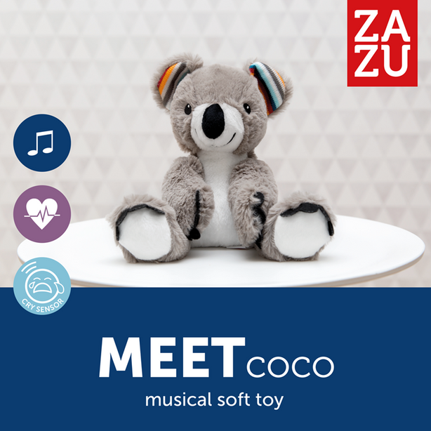 Zazu Coco the Koala, Baby Comforting Soft Toy with Sound Machine