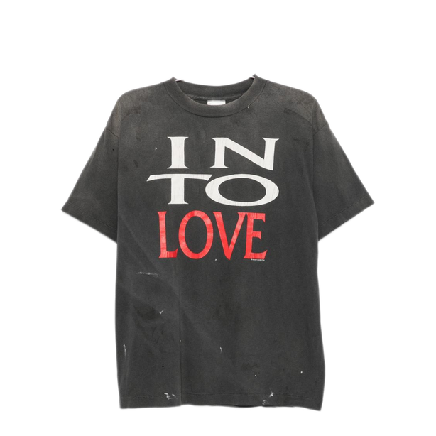 Saint Mxxxxxx Black Distressed Graphic Print T Shirt