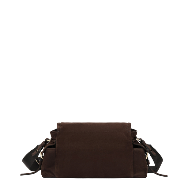 Explore Medium Suede Shoulder Bag - Moro