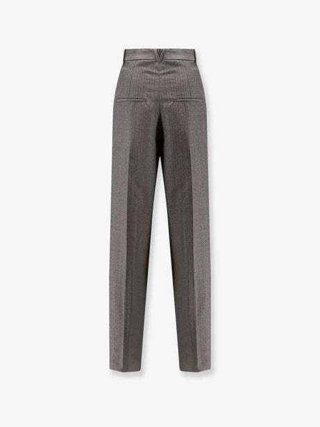 Bottega Veneta Wool and mohair trousers - Desert/Grey Melange