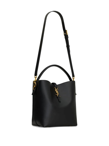 Saint Laurent Le 37 Calfskin Bucket Bag - Black