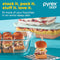 PYREX 20cm Deep Square Dish with Sage Lid (2.5L)