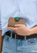 Coach Medium Corner Zip Wallet In Signature Canvas - Brown/Shamrock Green