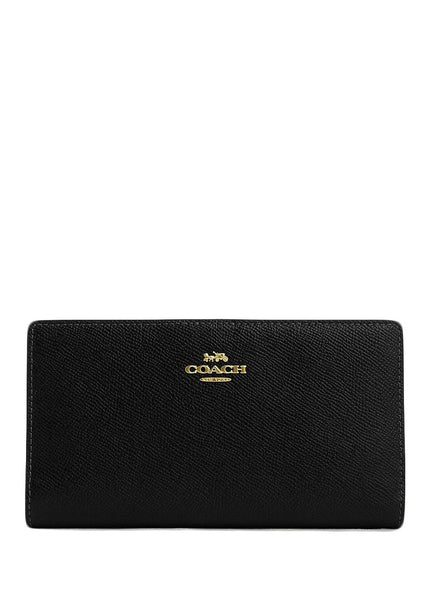 Coach Slim Zip Wallet - Black