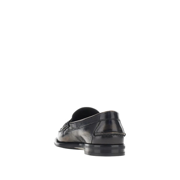 PRADA Antique finish leather loafers