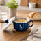 Zebra Stainless Steel Double Wall Bowl With Lid, 0.4L, Dark Blue