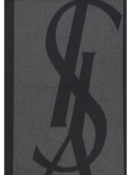 Saint Laurent Cassandre Scarf - Graphite/Dark Grey