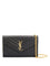 Saint Laurent Cassandre Medium Grain de Poudre Leather Wallet - Black