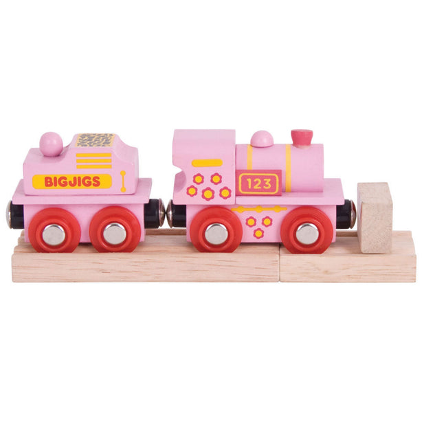 Bigjigs Toys Pink 123 Engine