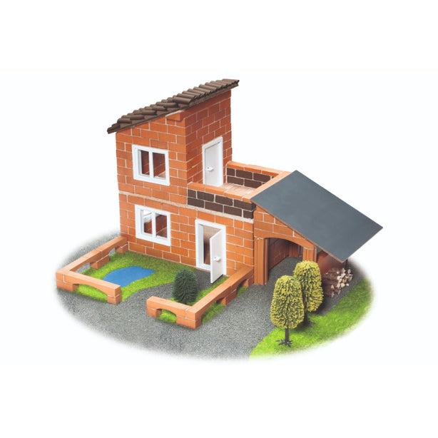 Teifoc Real Bricks Building Sets - Villa with Garage