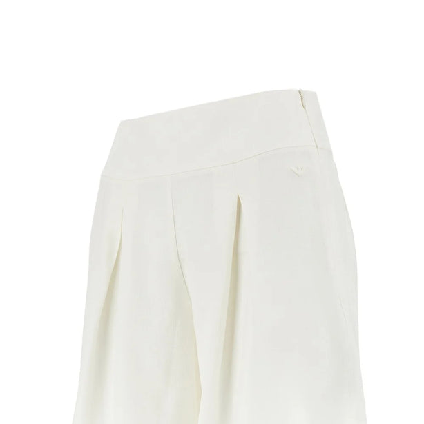 EMPORIO ARMANI Viscose and linen shorts