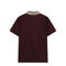 Cotton Polo Shirt With Check Collar In Vineyard Red