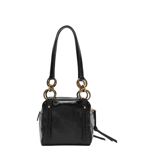 Mini Calfskin Top-handle Bag - Black