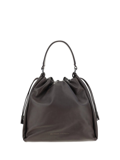 Brunello Cucinelli Leather Shoulder Bag - Testa Moro