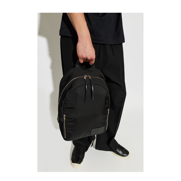 Urban Medium Coated Nylon Backpack - Black