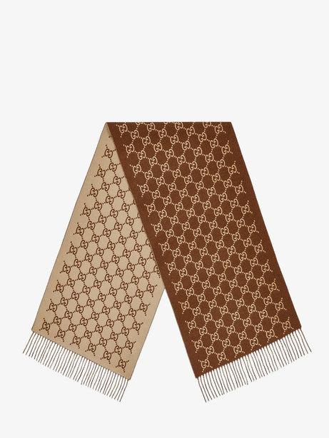 Gucci Cashmere scarf with GG print - Havana Beige